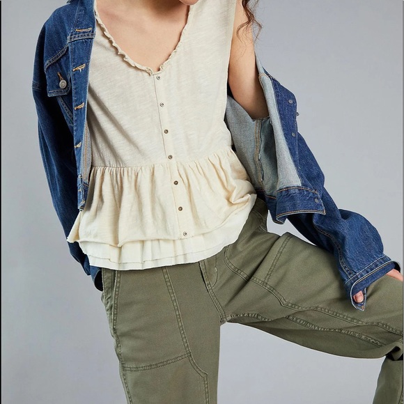 Anthropologie | PILCRO CHRISSY BABYDOLL TOP | Med. - Picture 3 of 8